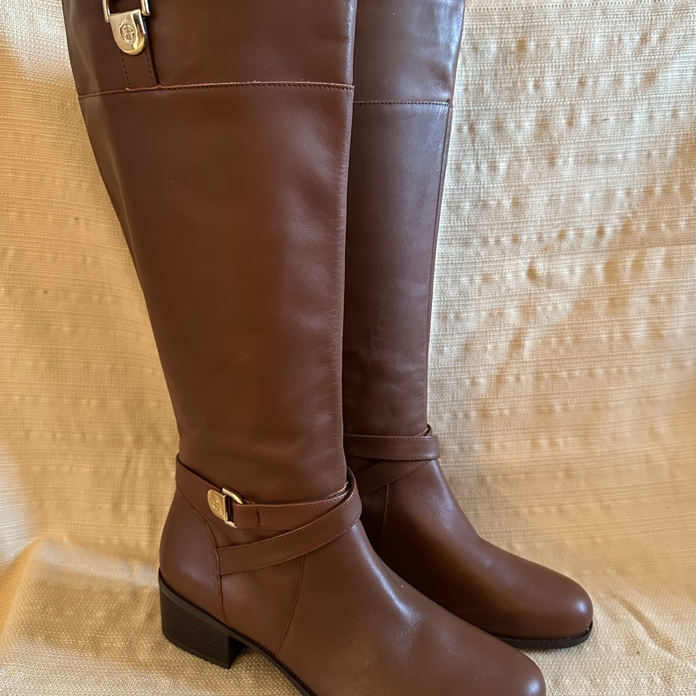 Giani Bernini Chocolate Wide-Calf Heeled Boots